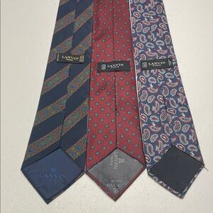 Lanvin Men's Tie Collection - Navy, Burgundy, Paisley